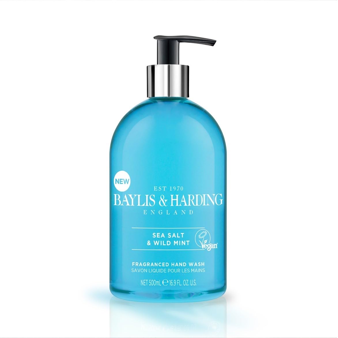 Baylis & Harding Signature Sea Salt & Wild Mint Hand Wash, 500 ml (Pack of 6) - Vegan Friendly