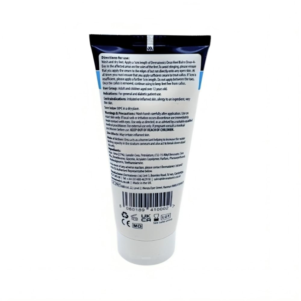 Dermatonics Once Heel Balm - Long-lasting Relief for Rough, Dry, and Callused Heels and Feet | Paraben-free and Clinicaly Proven | Visible Result in 8 Days | 200 ml