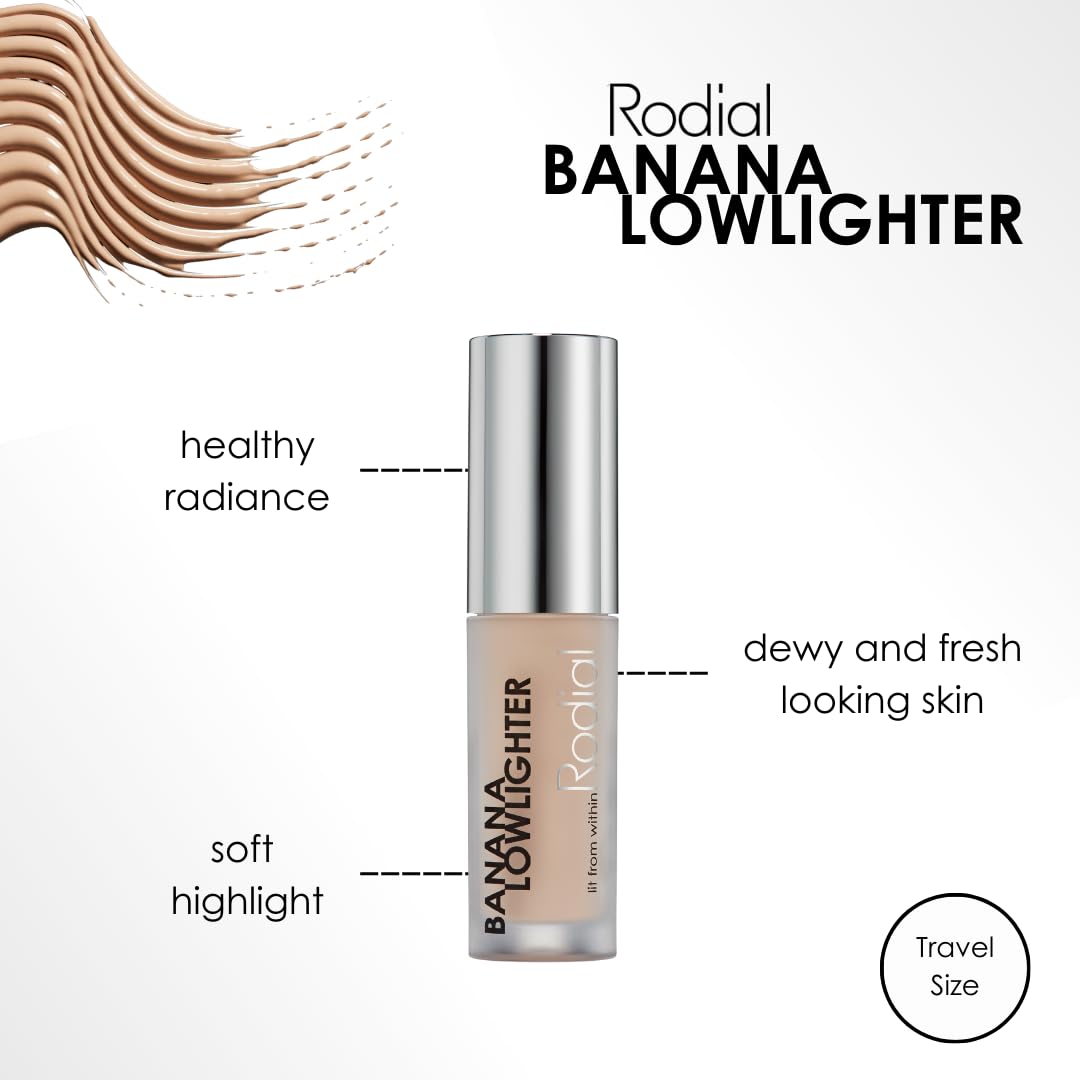 Rodial Banana Lowlighter Travel Size 1.6ml, Lightweight Brightening Concealer for Natural Radiance, Hydrating Formula