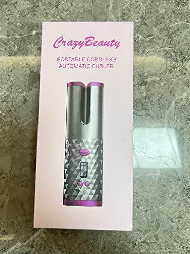 SevenPanda Hair Curler,Rotating Curling Tongs, Curling Iron, Cordless Auto Curler Restriction with Built-in Rechargeable Battery, Ceramic Professional Hair Curler USB Charging and Portable