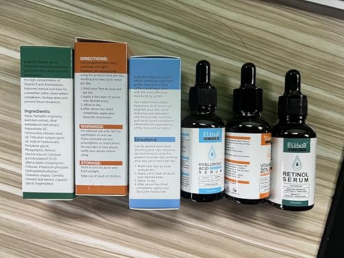 Age Defying Serum 3 Pack with Vitamin C, Retinol and Hyaluronic Acid - Boost Skin Collagen,Hydrate & Plump Skin, Anti Aging & Wrinkle Facial Serum