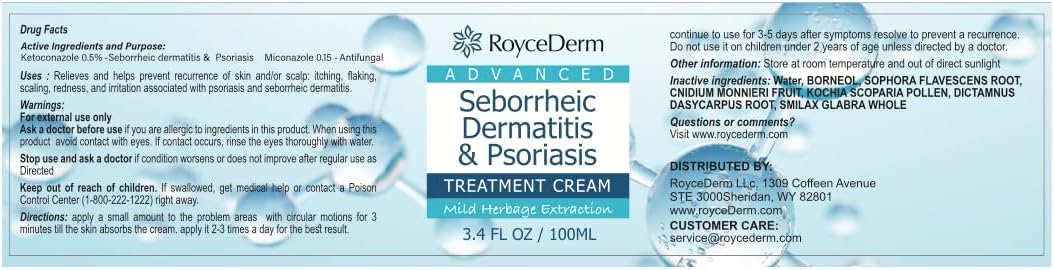Seborrheic Dermatitis & Psoriasis Cream, Scalp Relief for Psoriasis, Folliculitis, Dry Scalp, Dandruff, Seborrheic Dermatitis, Anti-Itch Cream, Provides Soothing Relief