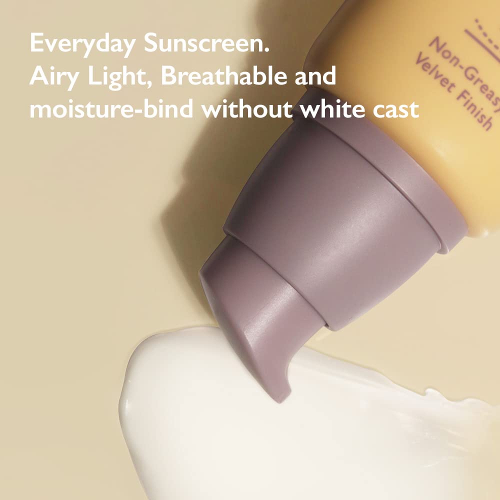 Haruharu Wonder Black Rice Moisture Airyfit Daily Sunscreen, Non-Greasy Velvet Finish, No-white Cast, 50ml (Pack of 2)