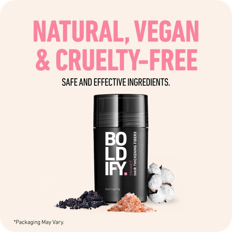 BOLDIFY Hair Fibres (56g) - Fill In Thinning and Fine Hair for an Instantly Fuller, Thicker Look - 14 Shades for Women and Men - Light Brown