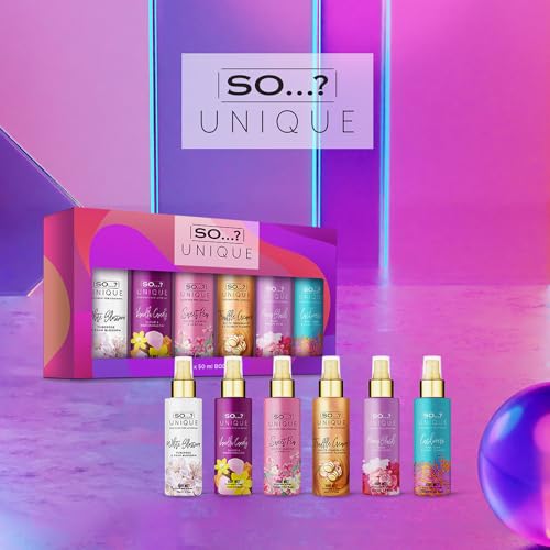 So…? Unique Grande Womens Mini Mist Gift Set, Body Mist Fragrance Spray (6x50ml)