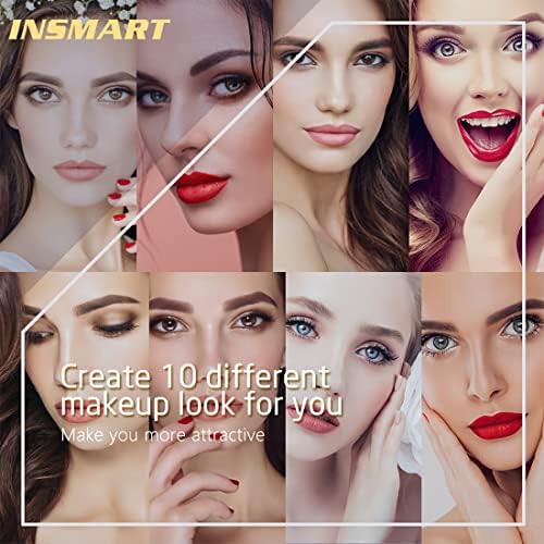 INSMART 10 Pairs False Eyelashes - Upgraded 3D 5D Magnetic Eyelashes & Magnetic Eyeliner Kit with 2 Tubes of Eyeliner & Tweezers - Natural Look, No Glue