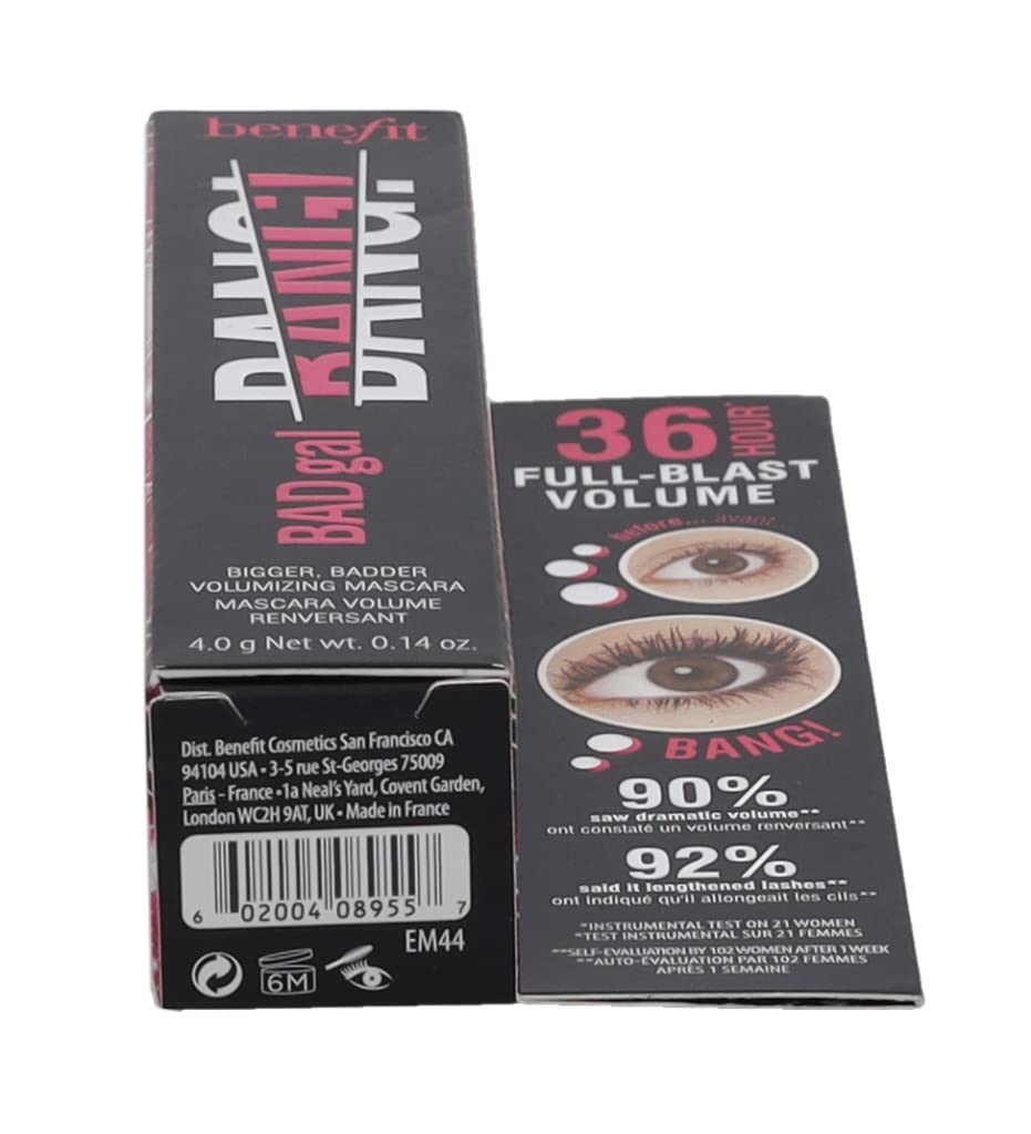 BENEFIT BADgal BANG! volumising mascara TRAVEL SIZED MINI 4.0 g Net wt. 0.14 oz.
