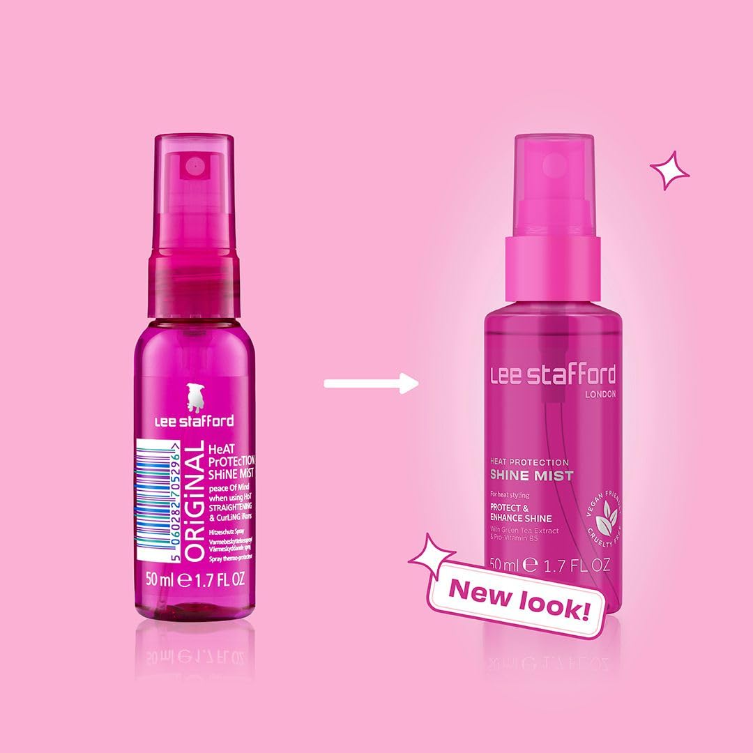 Lee Stafford Heat Protectant Hair Spray | Styling Collection - Best Thermal Defense Shine Mist for Daily Use, Frizz Control with Protection, Flat Iron & Blow Dry Safe, Hydrating, 6.7 Fl Oz