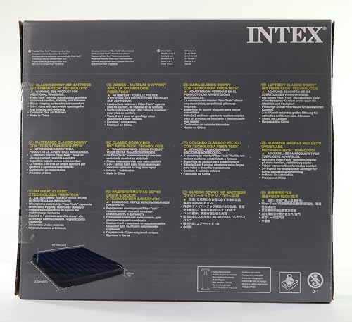 Intex Inflatable Bed, 64755, Multicoloured, 183 x 203 x 25 cm