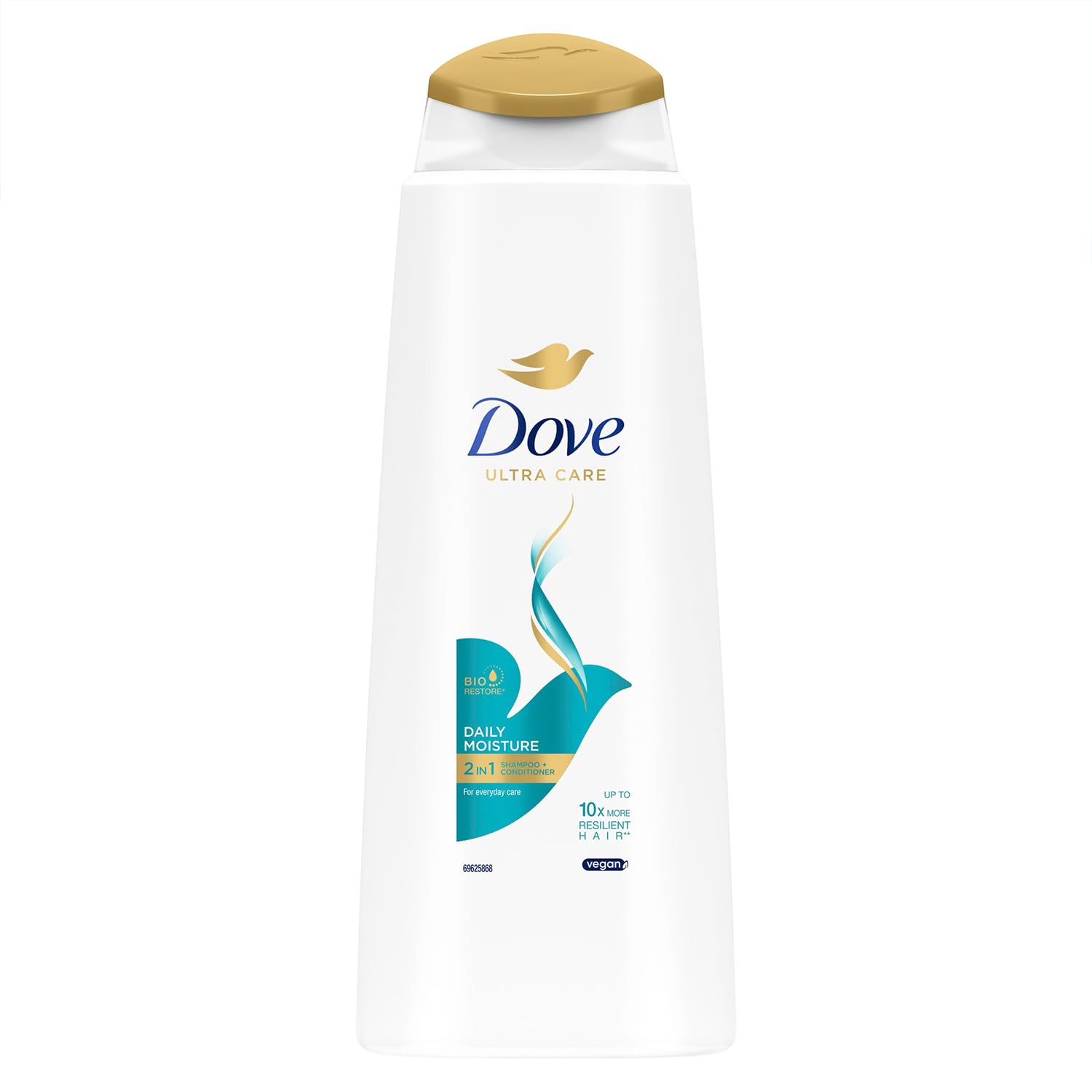 Dove Nutritive Solutions Daily Moisture 2 in 1 Shampoo + Conditioner shampoo and conditioner that leaves hair silky smooth for dry, damaged hair 6x 400 ml