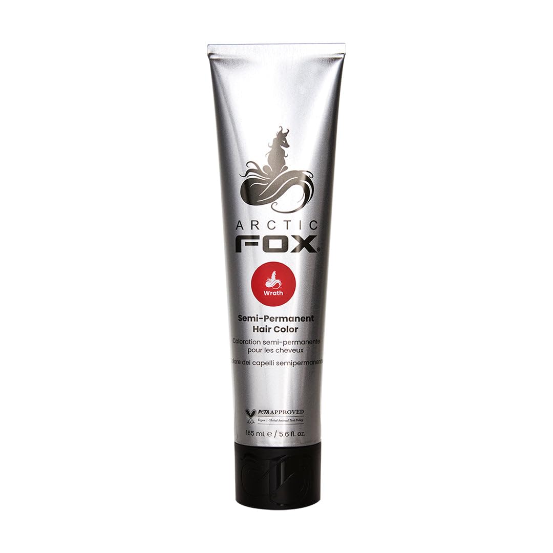 ARCTIC FOX 100% Vegan & Cruelty Free Vibrant Semi Permanent Hair Colour Dye - Wrath 165 ml e