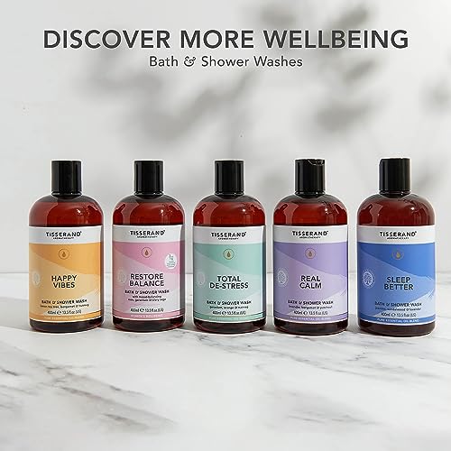 Tisserand Aromatherapy - Restore Balance Bath & Shower Wash - Perimenopause, Menopause & Menstruation Support for Women - Rose, Clary Sage & Geranium - 100% Natural Essential Oils - 400ml