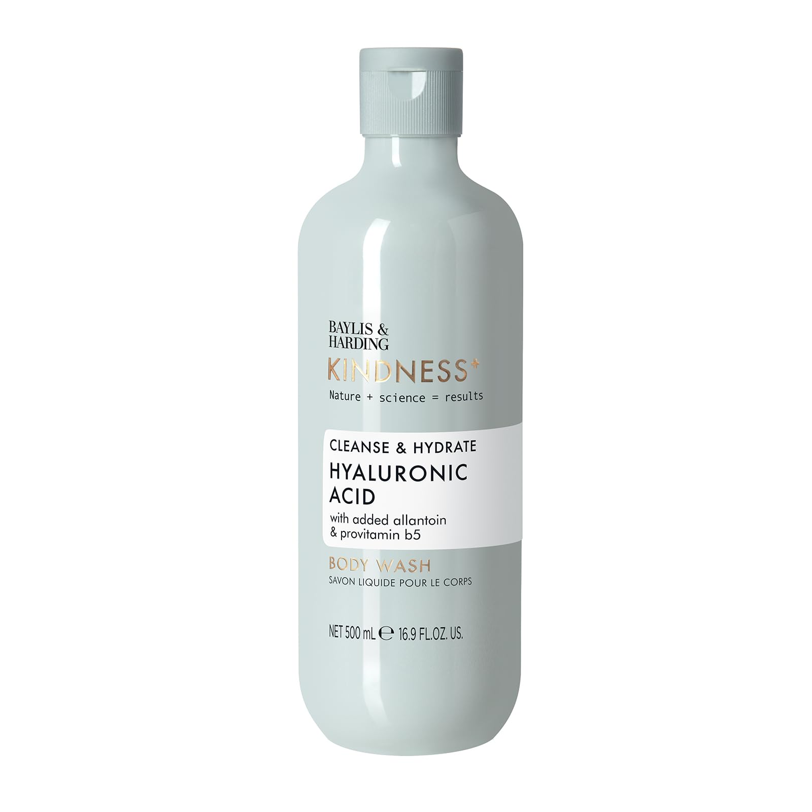 Baylis & Harding Kindness + Plant Hyaluronic Acid, Pear & Orange Blossom Fragrance, 500 ml Cleanse & Hydrate Body Wash (Pack of 3) - Vegan Friendly