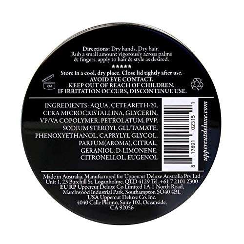 Uppercut Deluxe Featherweight Hair Styling Paste, Professional Water Based Styling Product to Create Textured Styles, Low Shine and Firm Hold 70g