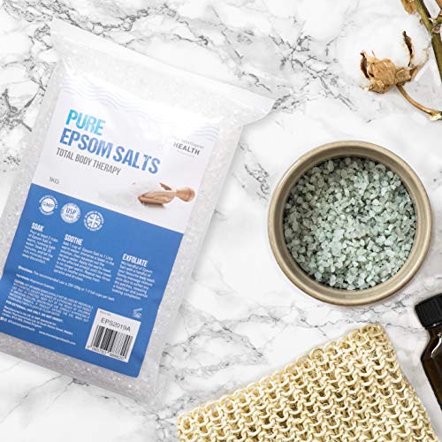 Pure Epsom Salts | Magnesium Sulphate Bath Salt | 10 Kg Pack by The Intelligent Health | Ideal for Relieving Sore Muscles | Reduces Inflammation