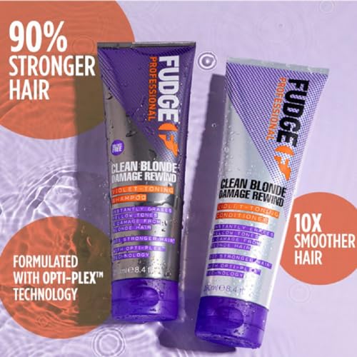 Fudge Clean Blonde Damage Rewind Violet-Toning Shampoo 8.4 oz