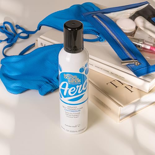 Bondi Sands Aero Self Tanning Foam | Lightweight + Fast-Drying Aerosol Formula Gives Skin a Hydrated, Long-Lasting Bronzed Glow | Light/Medium, 7.61 Oz/225 mL