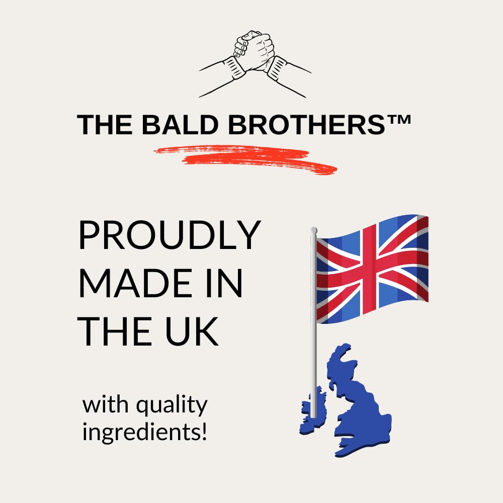 The Bald Brothers Bald Head Care Set | Complete Natural Bald Head Care | Daily Skincare Set For Men | Cleanse, Exfoliate & Moisturise | 60-90 Day Supply