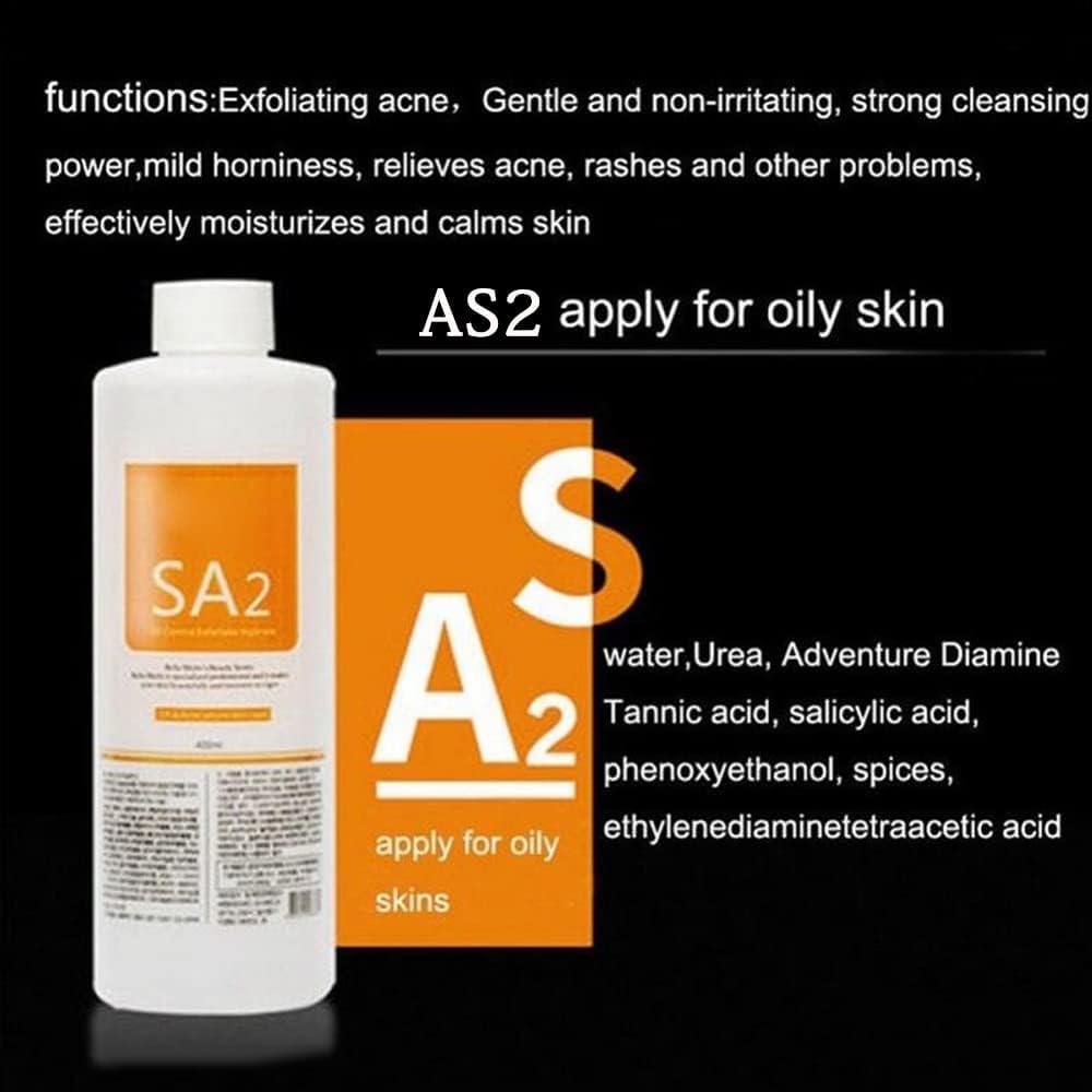 Facial Beauty Aqua Peel Solution 400ml Per Bottle Aqua Hydra Peeling Solution Face Cleansing Serum 3 Bottles and Moisturizing for Hydra aqual Peel Machine Solution AS1/SA2/AO3