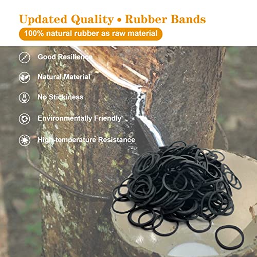 Black Elastic Hair Bands,500pcs Small Hair Rubber Bands with Box, Soft Mini Hair Elastics Ties Bands for Women Hair, Kids Hair, Braids Hair, Beard etc