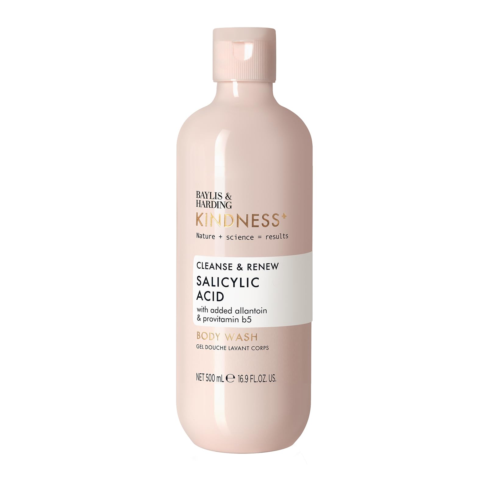 Baylis & Harding Kindness+ Salicylic Acid Cleanse & Renew 500ml Body Wash (Pack of 3) - Vegan Friendly