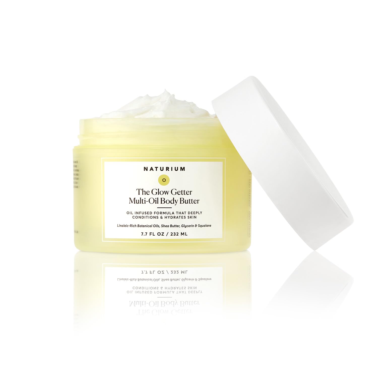 Naturium The Glow Getter Whipped Multi-Oil Body Butter, Firming Cream & Body Moisturiser with Shea Butter, 7.7 fl oz