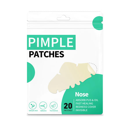 Pimple Patches Nose Large Spot Patches Spot Stickers Acne Treatment Absorbing Cover Invisible Blemish Cover Acne Dots for Fast Acting Skincare (20 Nose)