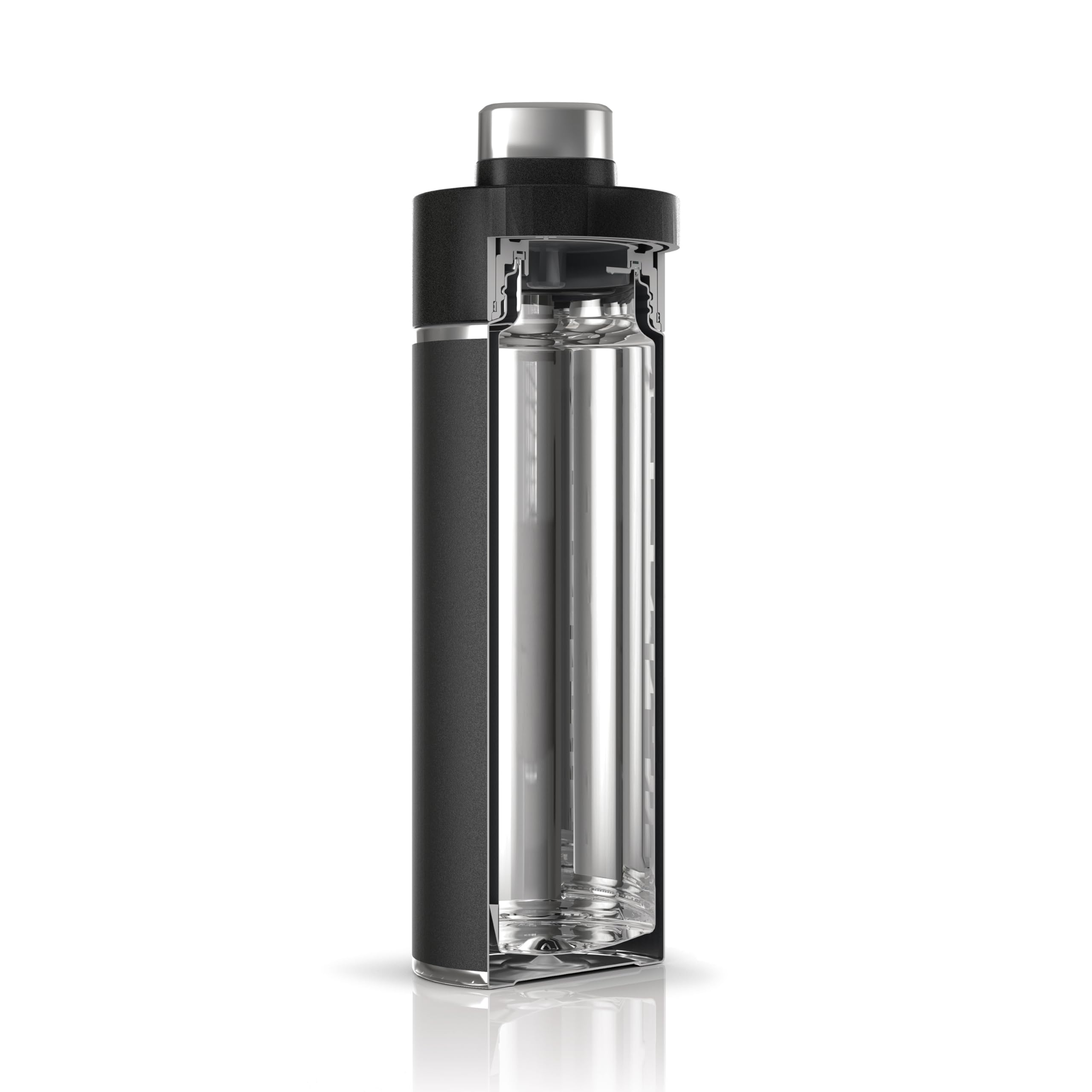 Ninja Thirsti Water Bottle and Flask 700 ML with Leak-Proof Lid, Designed for Carbonated, Hot & Cold Drinks, Ideal for Travel & Sports, Triple Insulated, Stainless Steel Bottle, Black, DW2401EUUKBK