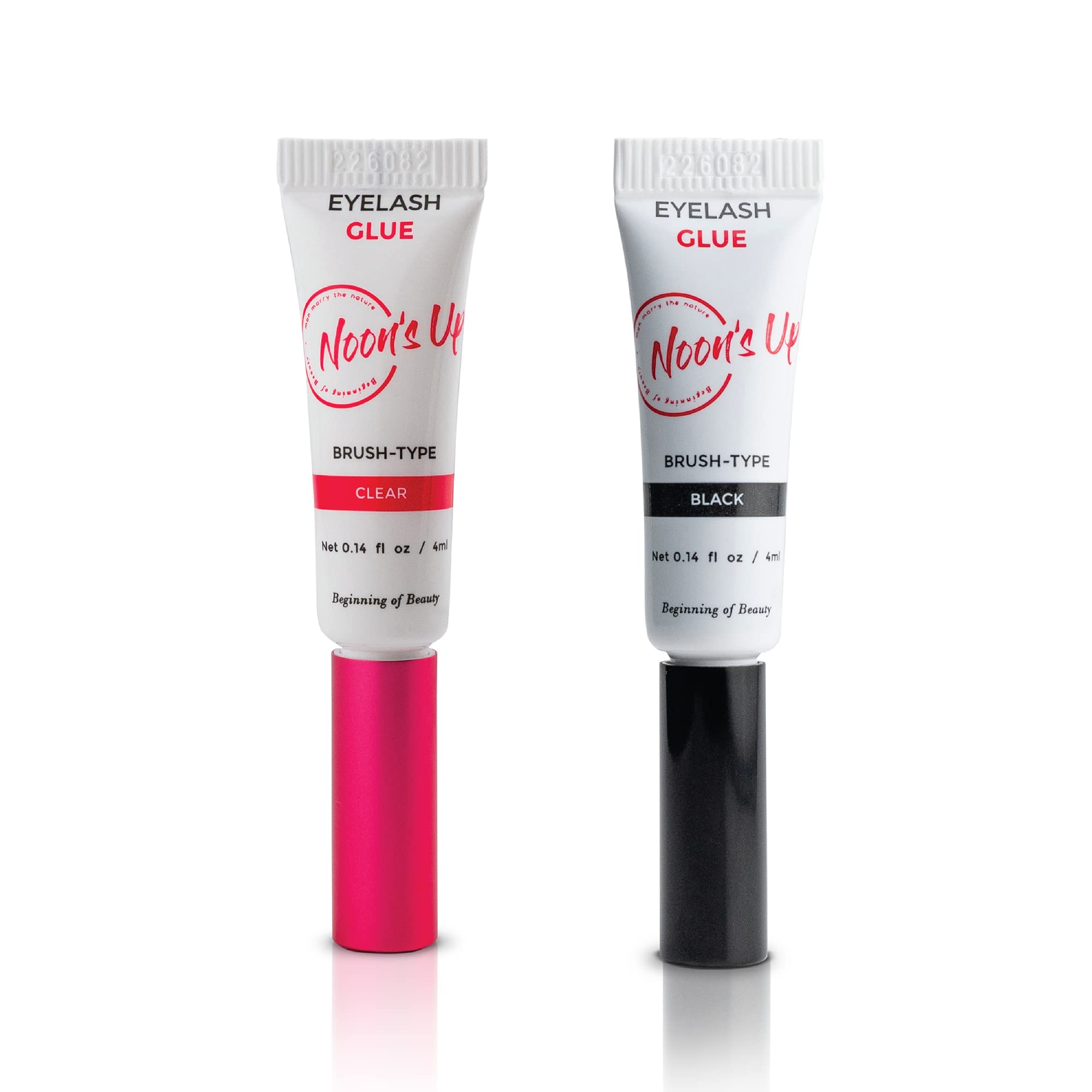 NOON'S UP Eyelash Glue (Clear) - Super Strong Hold Eyelash Adhesive | Waterproof Hypoallergenic Lash Glue for Sensitive Eyes | Blends Naturally (0.14 Fl. Oz.)