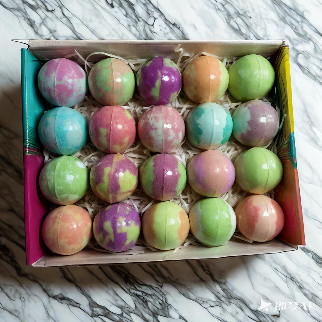 Bath Bombs Gift Set for Kids - 20Pcs Bubble Bathbombs with Natural and Organic Ingredients for Women, Home Spa Fizzes Bath Balls to Moisturize Skin for Christmas for Lover, Girls and Boys
