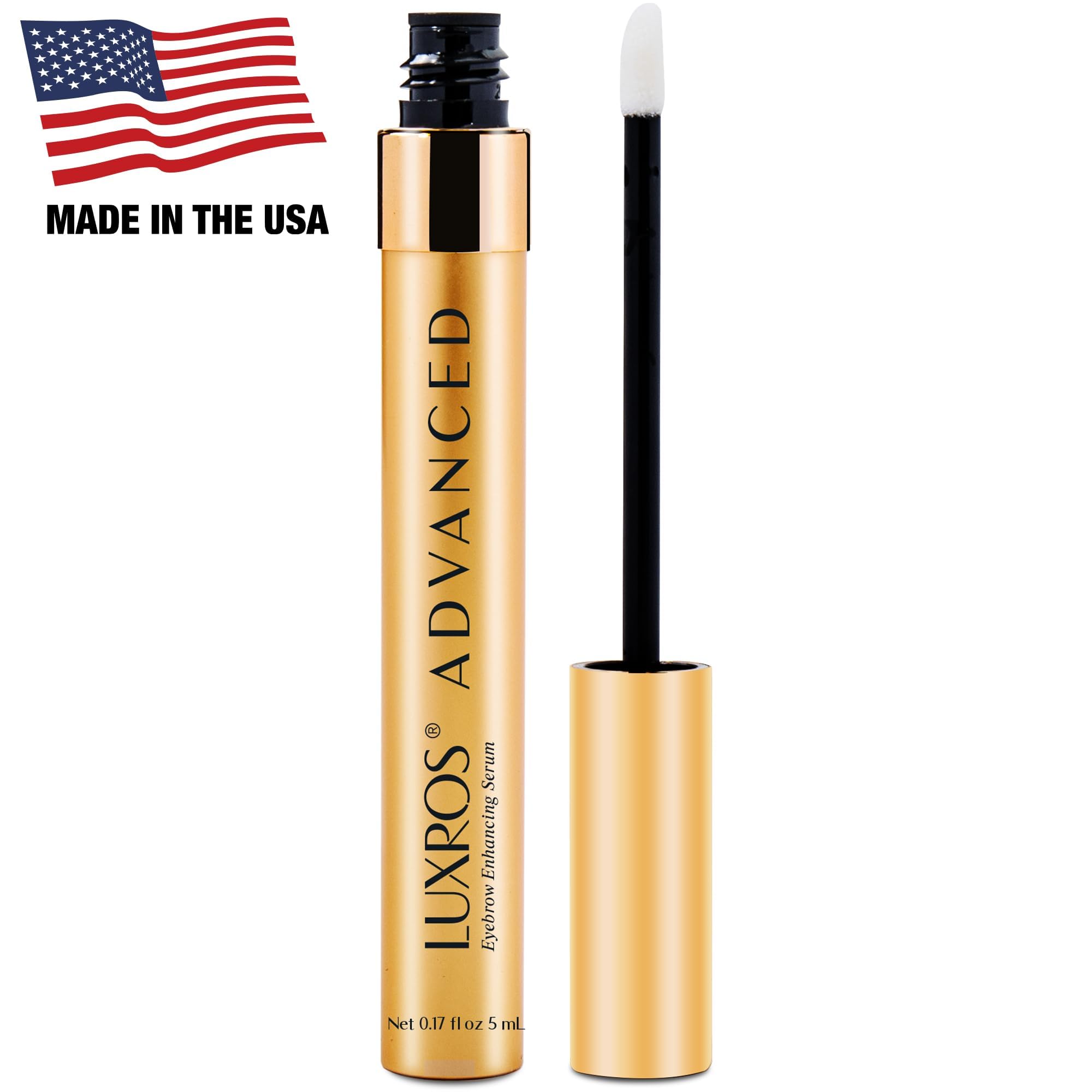 LUXROS Eyebrow Enhancer, Boost Serum for Longer, Thicker, Healthier Brows - 5ml, 6 Month Supply