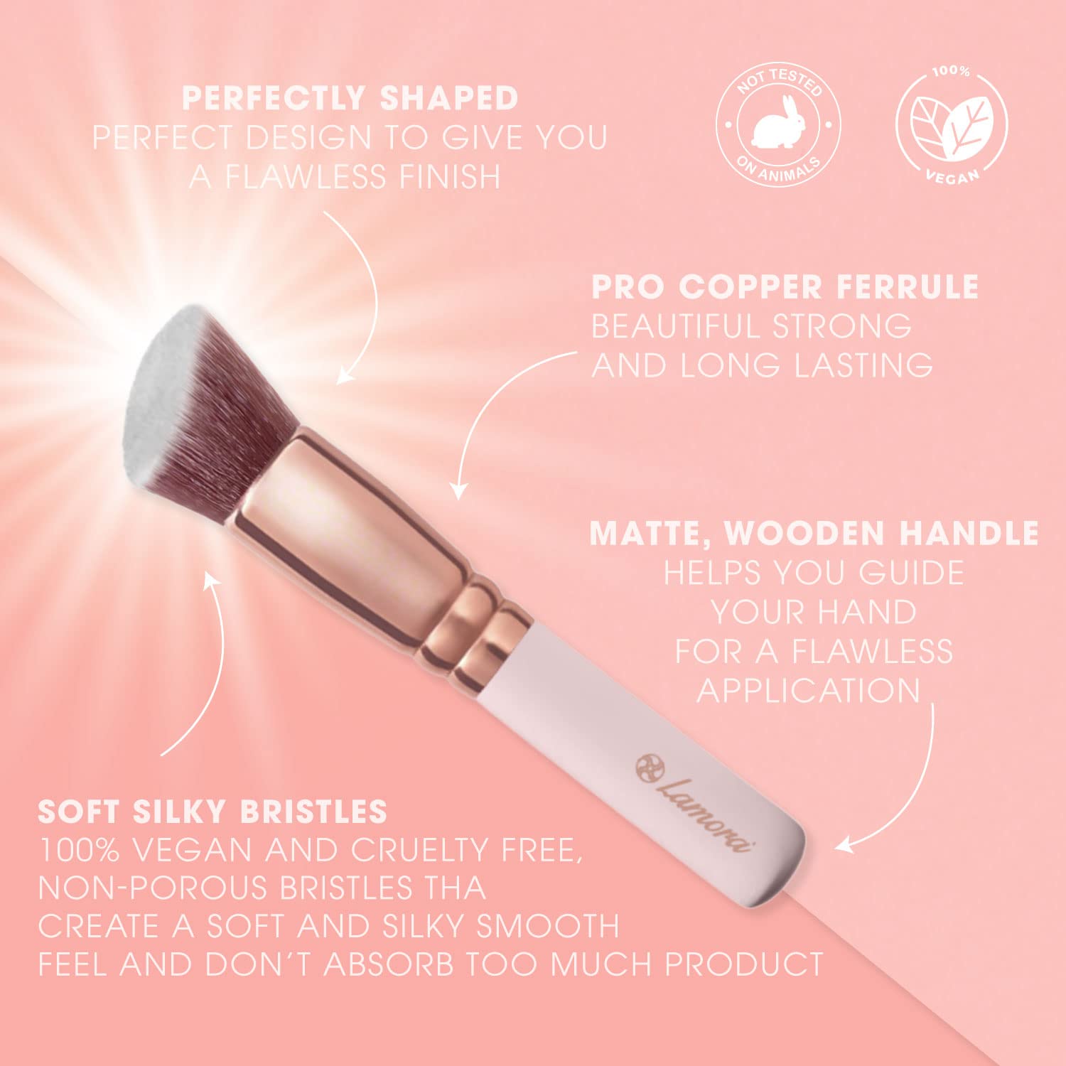 Kabuki Makeup Brush Set - For Foundation Powder Blush Concealer Contour - Perfect For Liquid, Cream or Mineral Products - 10 Pc Collection With Premium Synthetic Bristles For Eye and Face Cosmetic