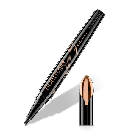 Eyebrow Pencil - Tattoo Eyebrow Pen with Fork Tip Long-lasting Waterproof Microblading Eyebrow Pen and Smudgeproof Brow Pen for Naturally Defined Eyebrows(Dark Brown)