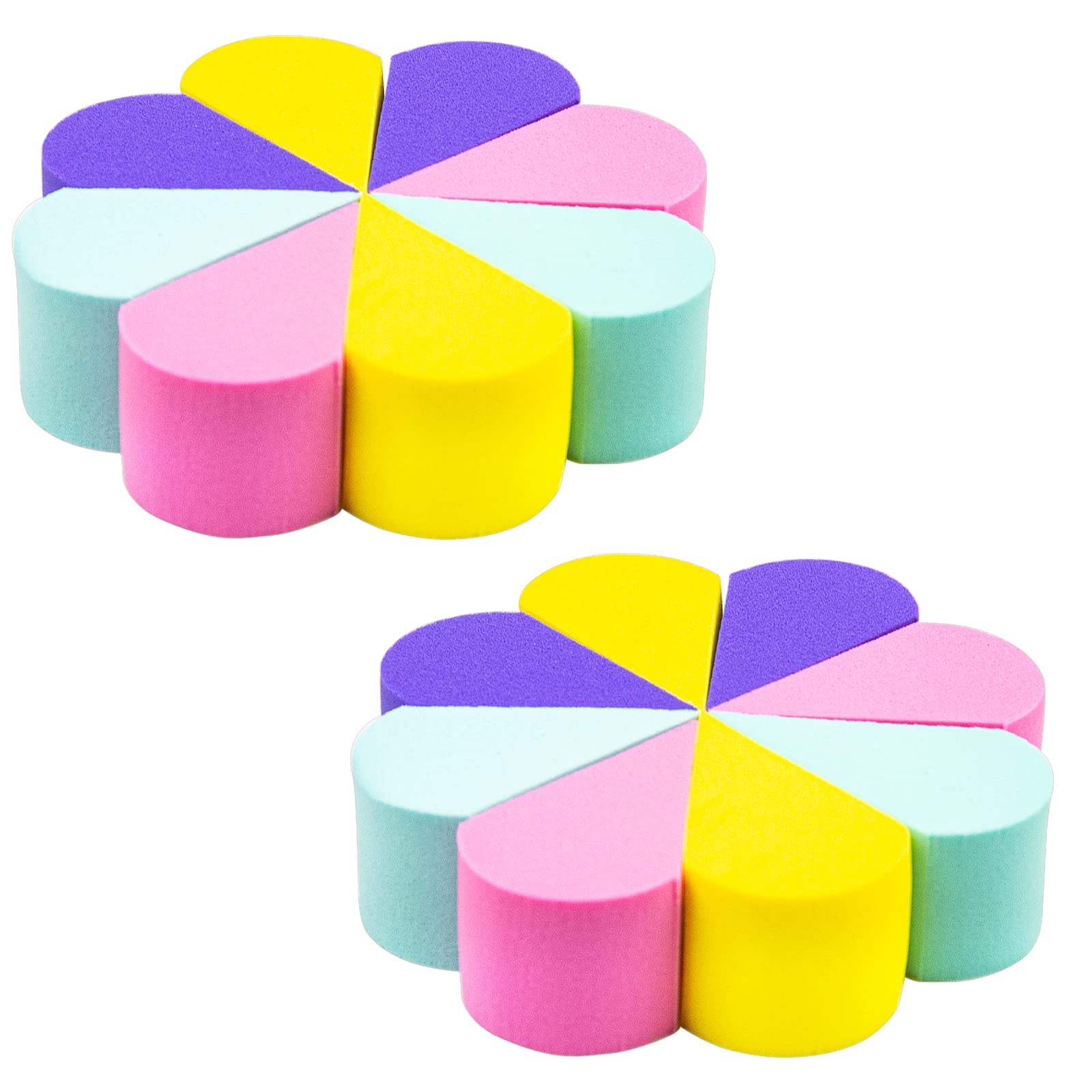 16Pcs Makeup Sponge Face Paint Sponges Reusable Soft Petal Shape Foundation Sponge Beauty Blenders for Cream Concealer Makeup & face sponges cleansing