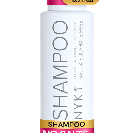 SALT AND SULPHATE FREE SHAMPOO (500ml) for use AFTER KERATIN TREATMENTS and for COLOUR TREATED HAIR Organic Aftercare for Men and Women. No Salt, Sulphate or Sodium