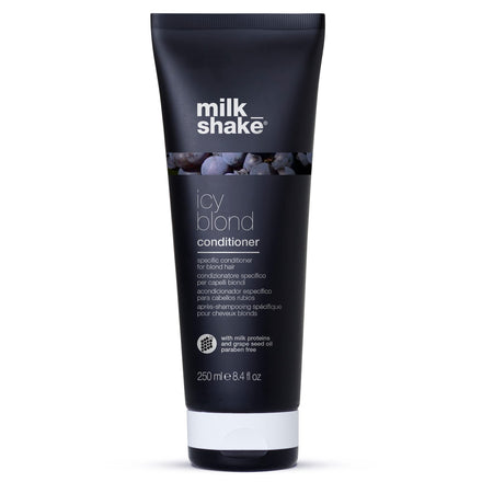 milk_shake icy blond conditioner | toning conditioner with black pigment to neutralize yellow and brass in platinum blonde hair | smooths, hydrates, and brightens cool tones | 8.4 Fl Oz