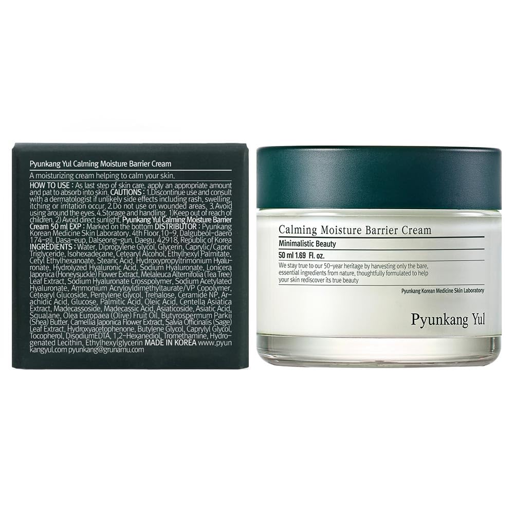 Pyunkang Yul [PKY Calming Moisture Barrier Cream Instantly Soothes Sensitive Skin, Hyaluronic Acid & Ceramide for Hydration, Vegan, Korean Skincare (1.69 Fl. Oz, 50ml)