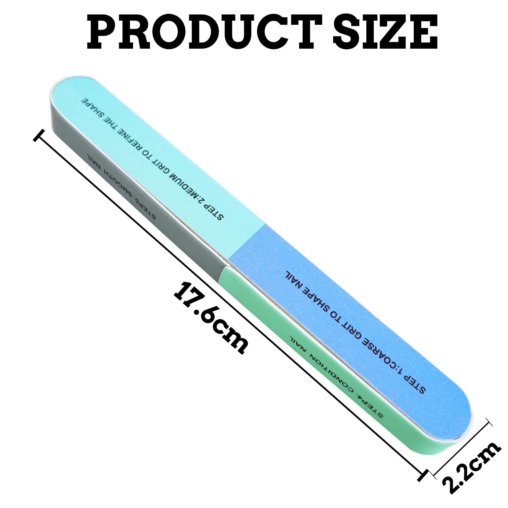 2Pcs Nail Buffer, 7-Sided Nail Buffer Blocks, Professional Nail Files, Manicure Sanding File for Natural Nails Acrylic Nail Polishing Nails