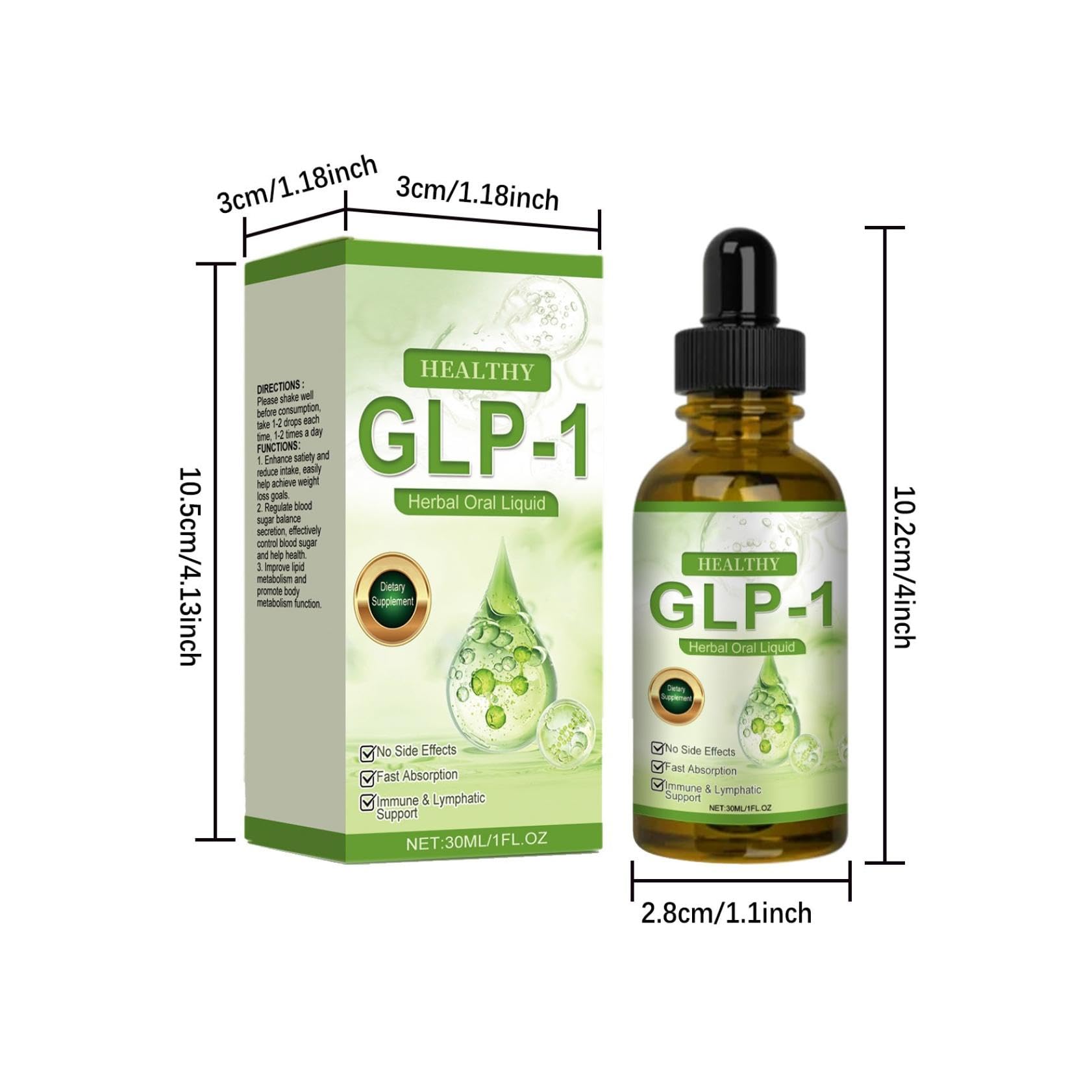 GLP-1 Advanced Supplement Liquid Natural Advanced Liquid Drops Body Care Liquids Drop Maximum Strength Overall Wellness Drops Supplement Liquids Relief Relaxation Daily Energy Support Body Drop (3)