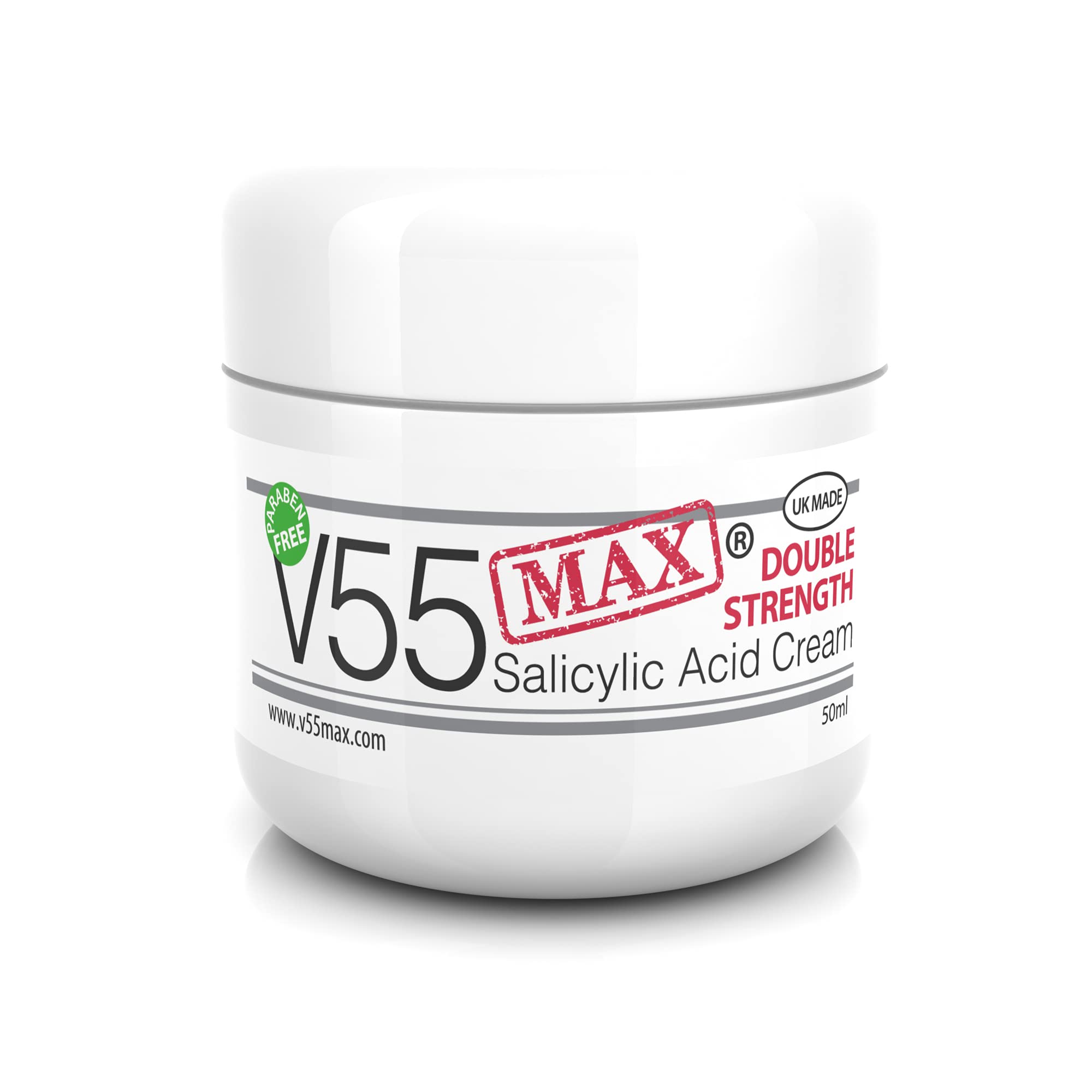 V55 MAX Double Strength Salicylic Acid Skin Cleansing Cream with Tea Tree Oil and Sulphur - Paraben and Cruelty Free - 50ML