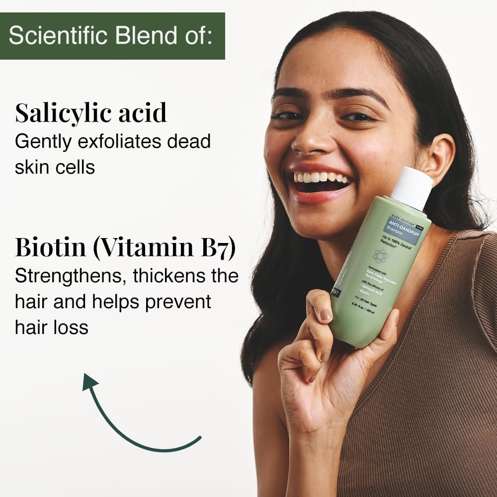 Bare Anatomy Expert Anti-Dandruff Shampoo | Targets Oily Scalp and Sheds Dry Flakes Clears Away Dandruff Flakes Relieves from Excessive Oil | 250 ml