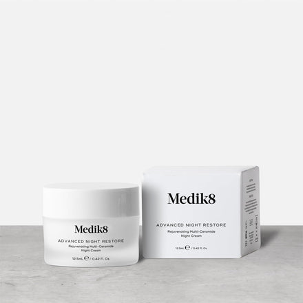 Medik8 Advanced Night Restore Travel Size - Rejuvenating Multi-Ceramide Night Cream - Moisturiser - Deeply Nourish and Visibly Firm Your Complexion While You Sleep - 12.5ml