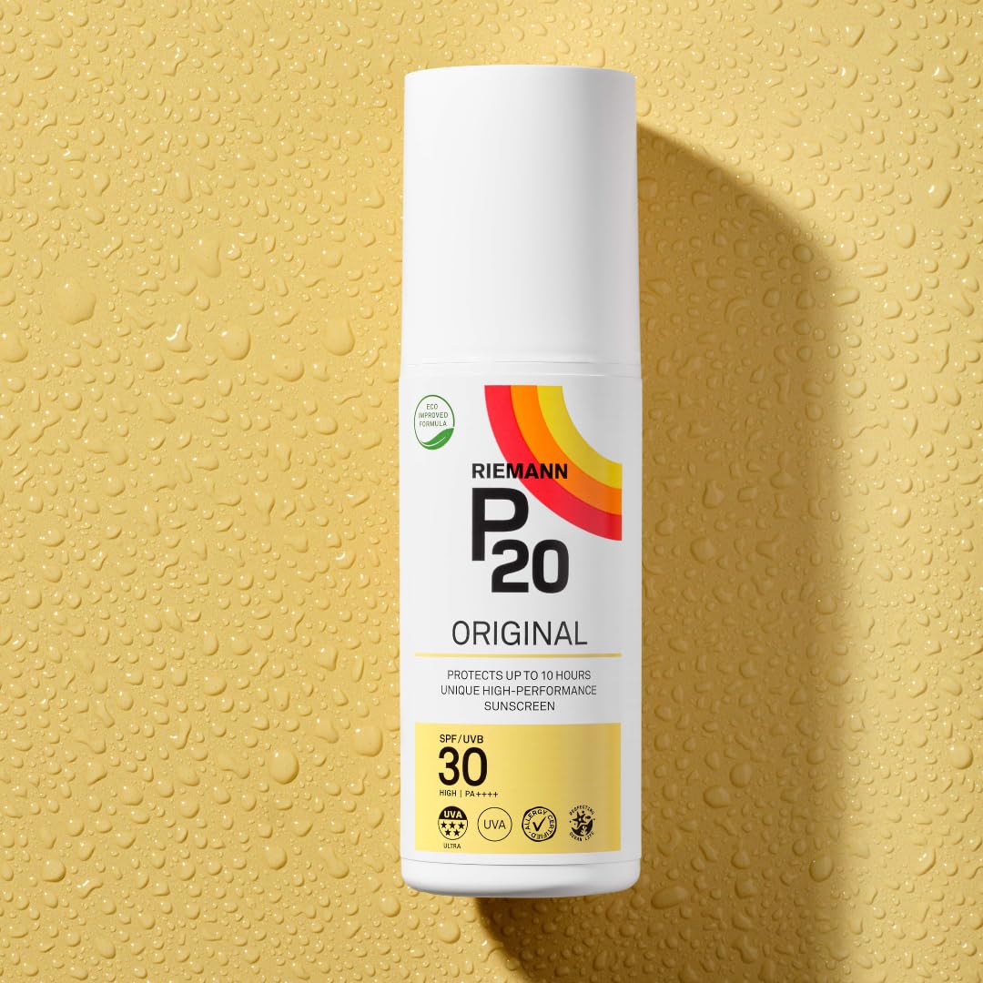RIEMANN P20 Original SPF30 Spray 100ml Advanced Sunscreen Protection, High Performance Triple Protection + Sweat Resistance, Durable Protects up to 10 Hours, Very Water Resistant, High UVA Protection