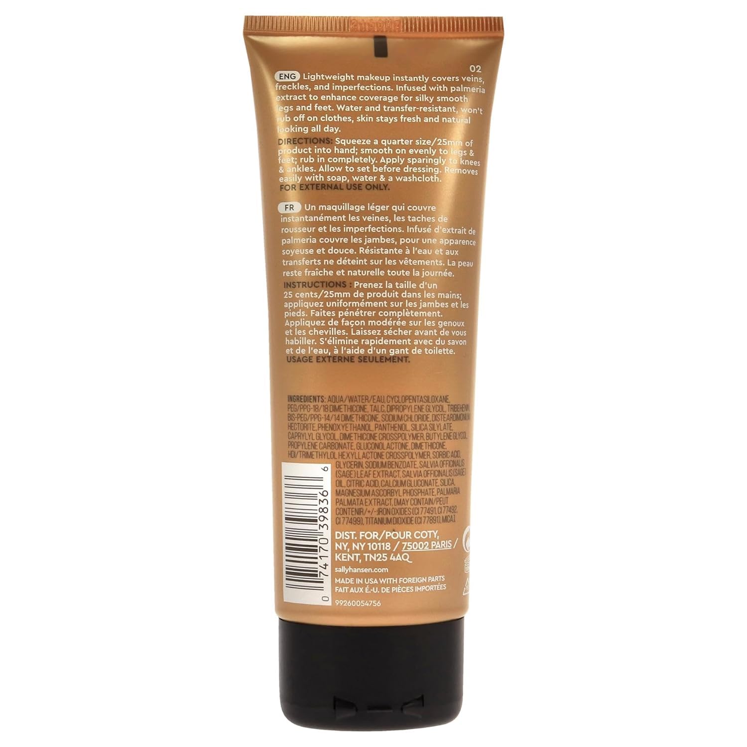 Sally Hansen Airbrush Legs®, Leg Makeup, Medium, Easy Application, Flawless Looking Legs, Water Resistant, Transfer Proof Lotion
