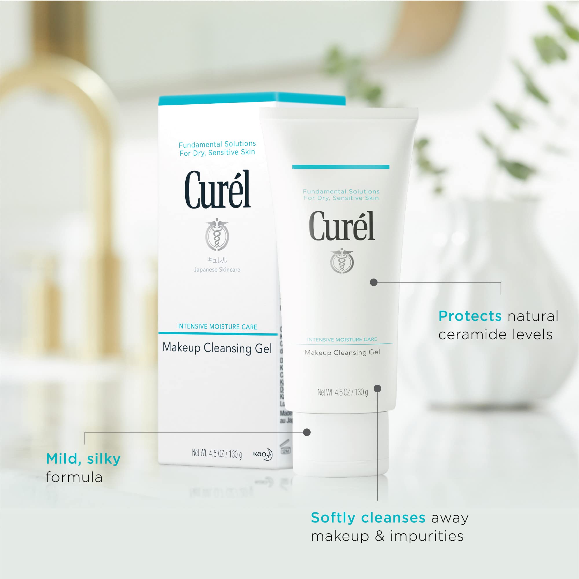 Curél Makeup Cleansing Gel 130g for Dry, Sensitive Skin