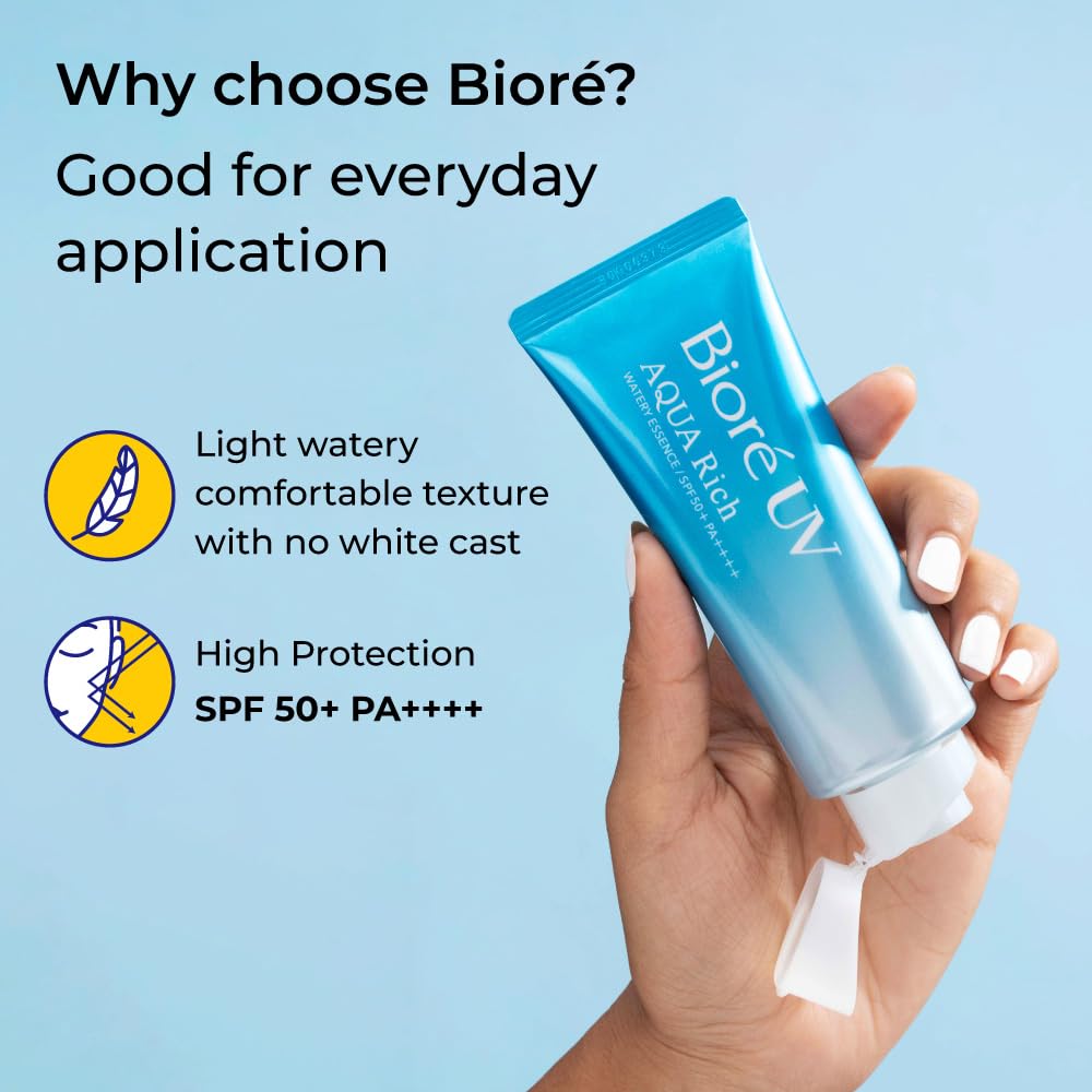 Biore UV Aqua Rich Watery Essence Sunscreen SPF50+ PA++++ 70g Sunscreen Made in Japan (Wortery Essence)