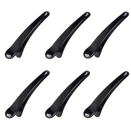 6pcs Hair sectioning clips Professional Hair Clips,Plastic Hairdresser Clips,Hair Styling Clips Salon and Home Hair Cutting Clips for Hairdresser (Black)