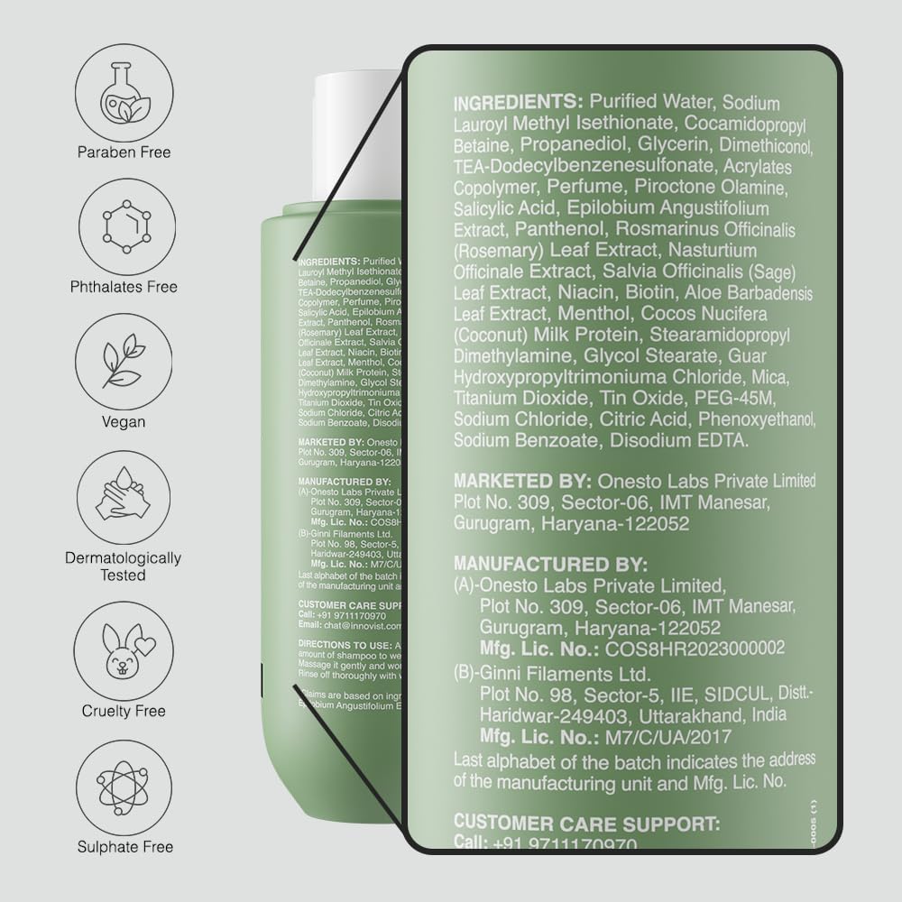 Bare Anatomy Expert Anti-Dandruff Shampoo | Targets Oily Scalp and Sheds Dry Flakes Clears Away Dandruff Flakes Relieves from Excessive Oil | 250 ml