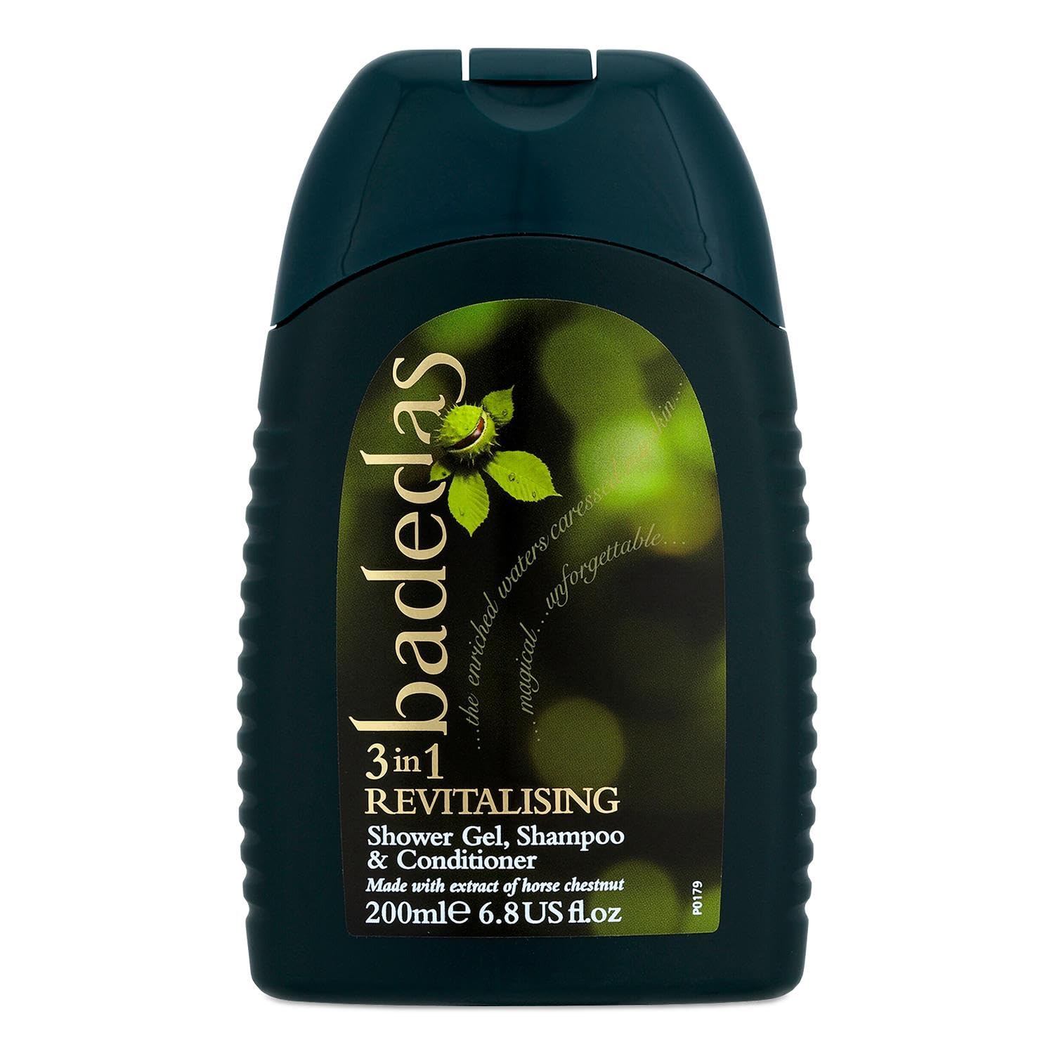 Badedas 3-in-1 Revitalizing Shower Gel Shampoo and Conditioner having a rich formulation with extract of horse chestnut and the distinctive Badedas Fragrance, 200 ml Pack of 12