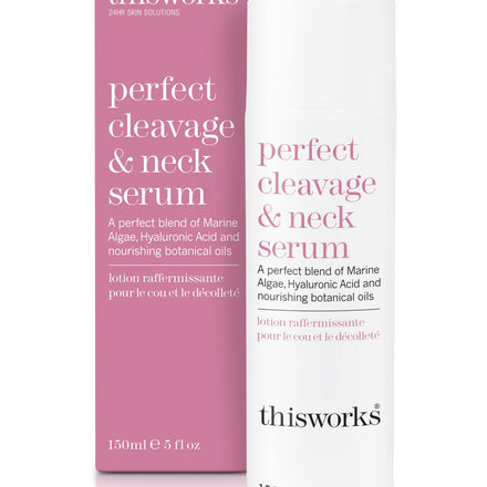 THISWORKS Perfect Cleavage and Neck Serum, Anti-Aging Super Blend to Protect and Perfect Delicate Skin on Neck and Chest, 5 fl oz (150ml)